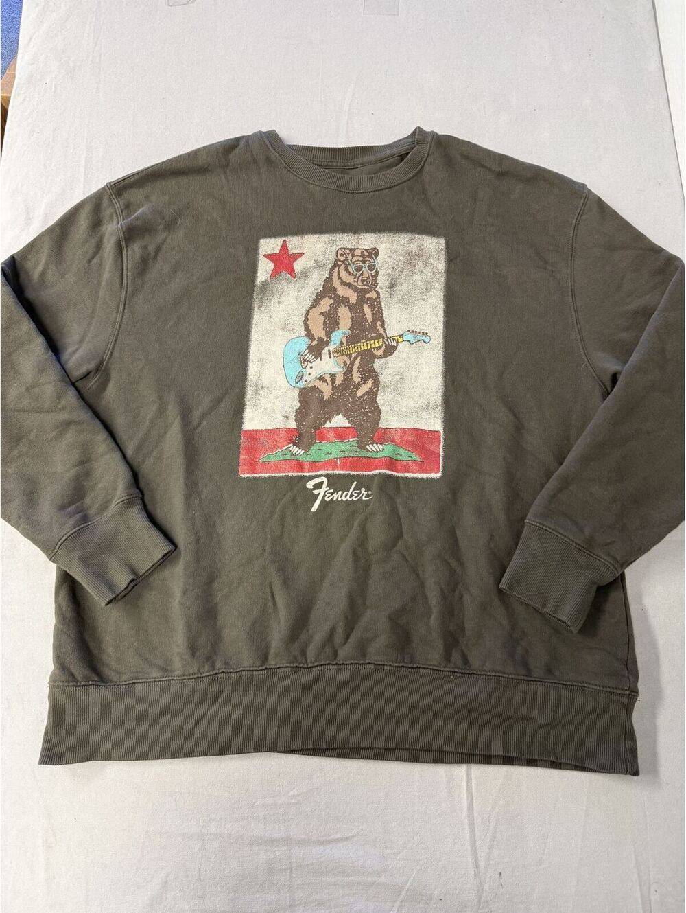Fender Guitar Merch Crewneck - California Bear Flag Crew -XL